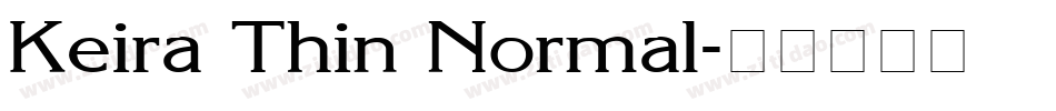 Keira Thin Normal字体转换